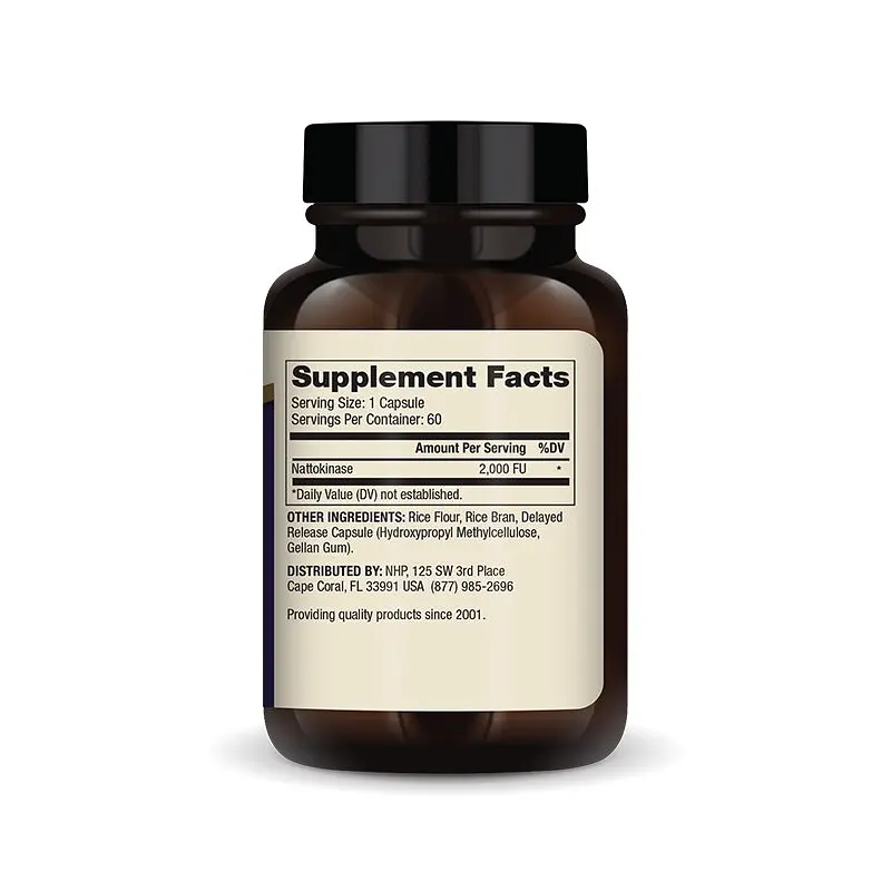 Наттокіназа Dr. Mercola Nattokinase 2000 FU, 60 капсул для підтримки серцево-судинної системи - фото 2