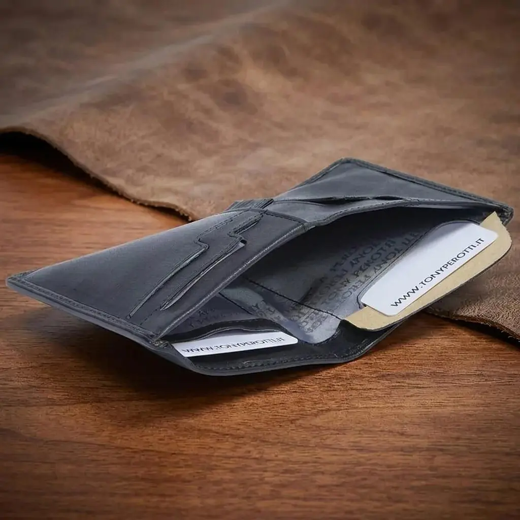 Чоловіче портмоне Tony Perotti Varsavia з натуральної шкіри 3480 nero (90082) чорне - фото 5