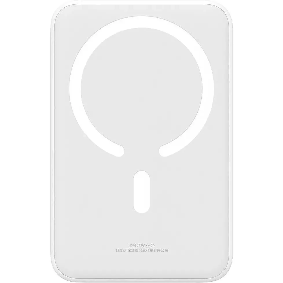 Портативный аккумулятор Baseus Magnetic Mini Wireless Fast Charge 20W 20000mAh white (PPCX150002) - фото 2
