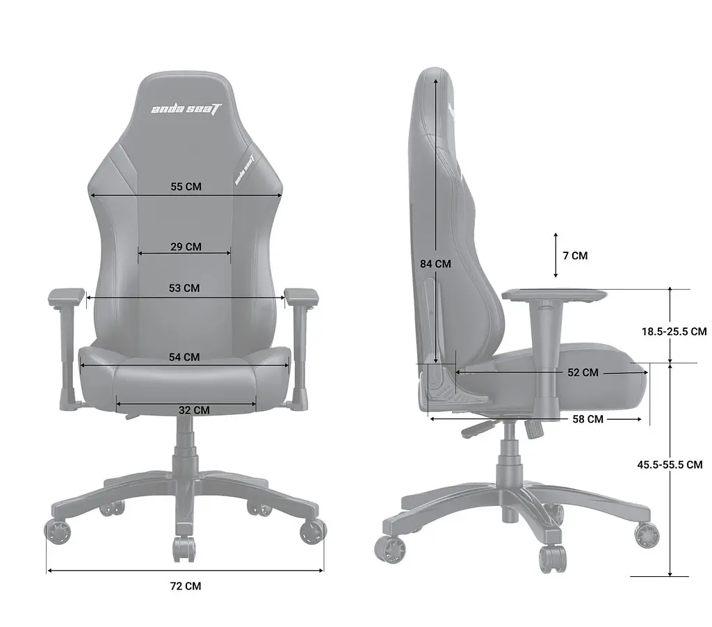 Ігрове крісло Anda Seat Luna Size L Ivory Fabric (AD18-44-I-F) - фото 7