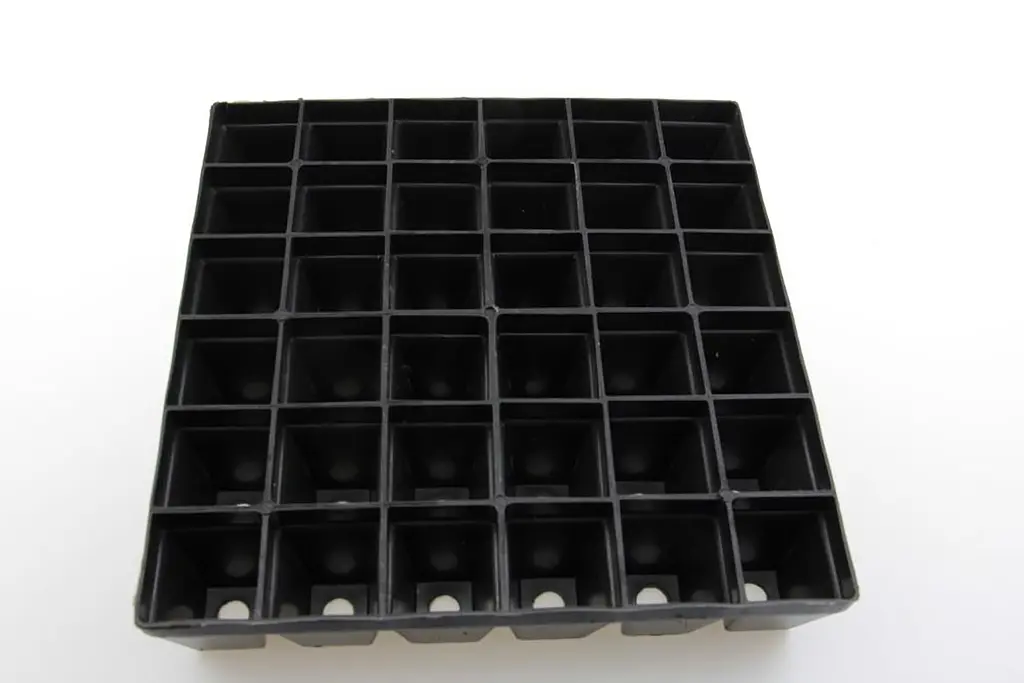 Касета для розсади на 36 комірок 19.5 × 19.5 × 4.5 см Чорний 88090 - фото 2