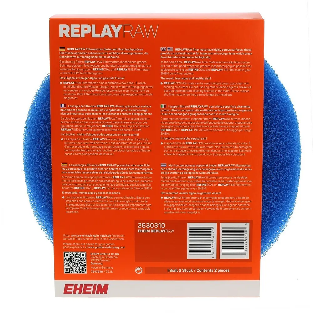 Фільтруюча високопориста губка Eheim REPLAYRAW PRESS7000/10000 (2630310) - фото 3