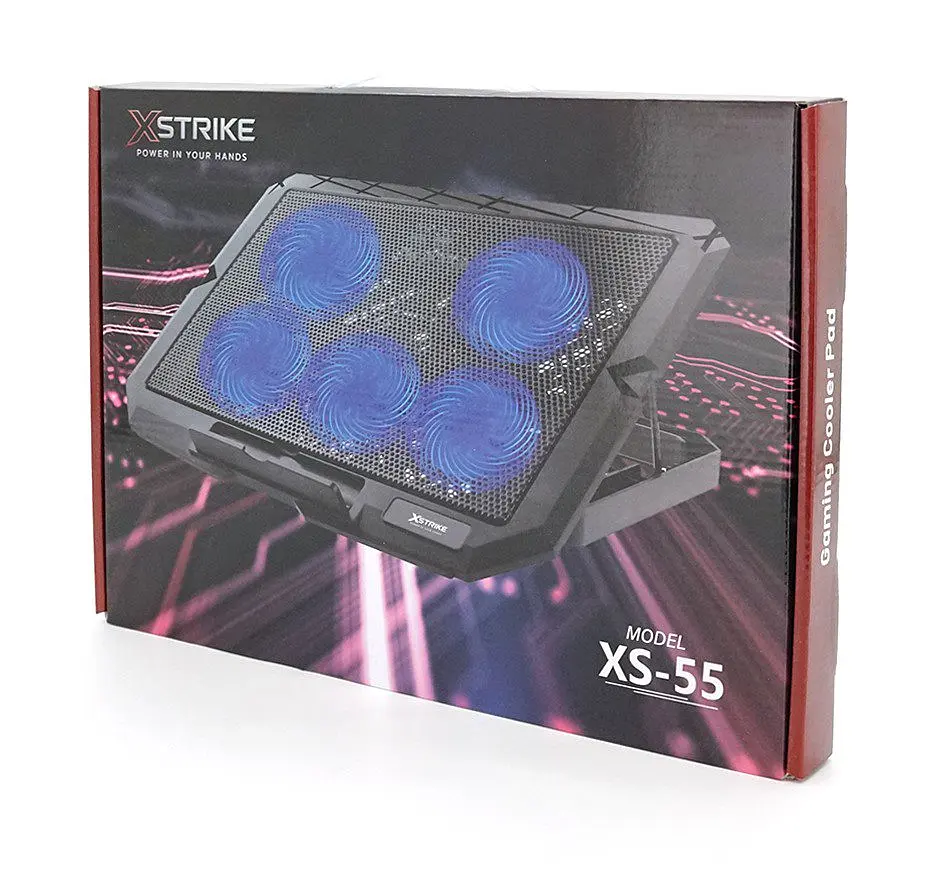 Охолоджувальна підставка для ноутбука до 15.6 дюймів XSTRIKE 55XS 5xfans 70mm - фото 3