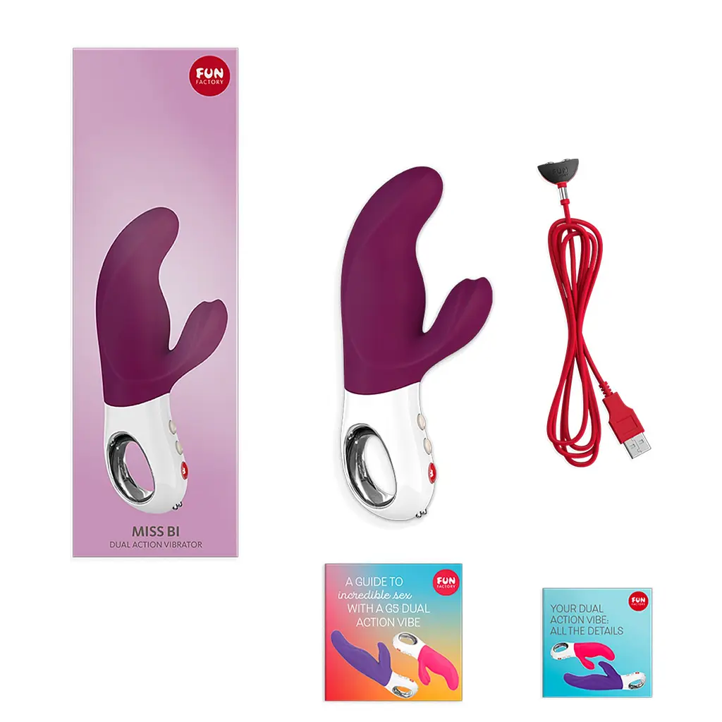 Вібратор Fun Factory Miss Bi 17 см бордовий - фото 11