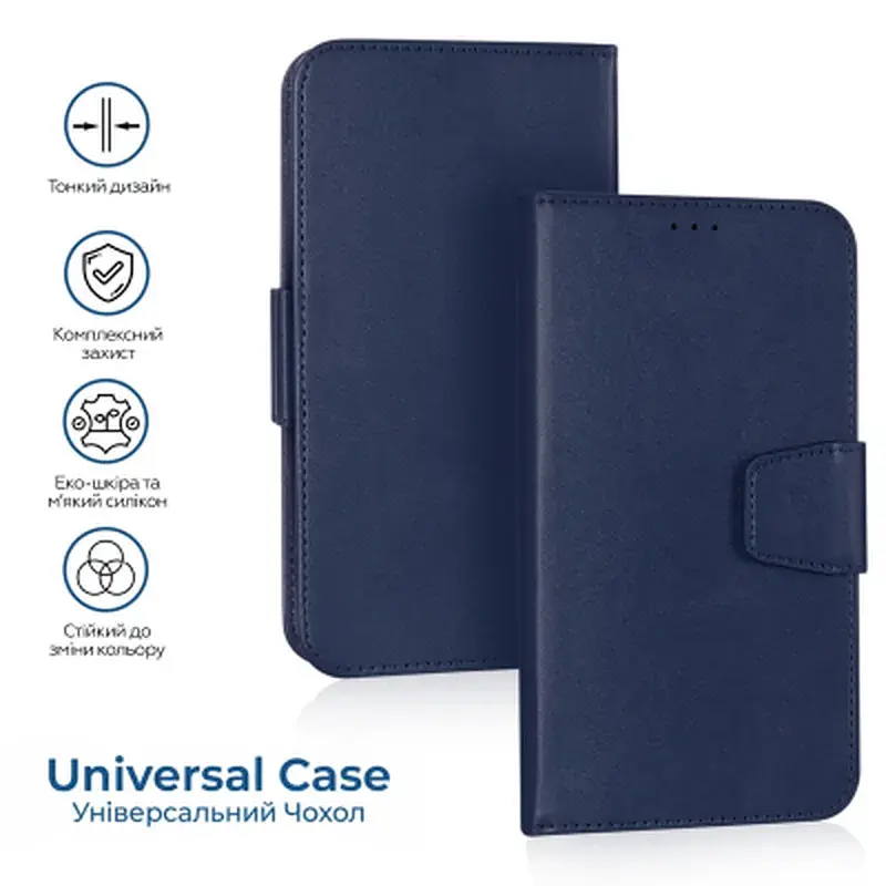 Чохол до мобільного телефона XoKo Book Universal Smartphone 6.0-6.2" Blue (XK-UNCS-BL62) - фото 11