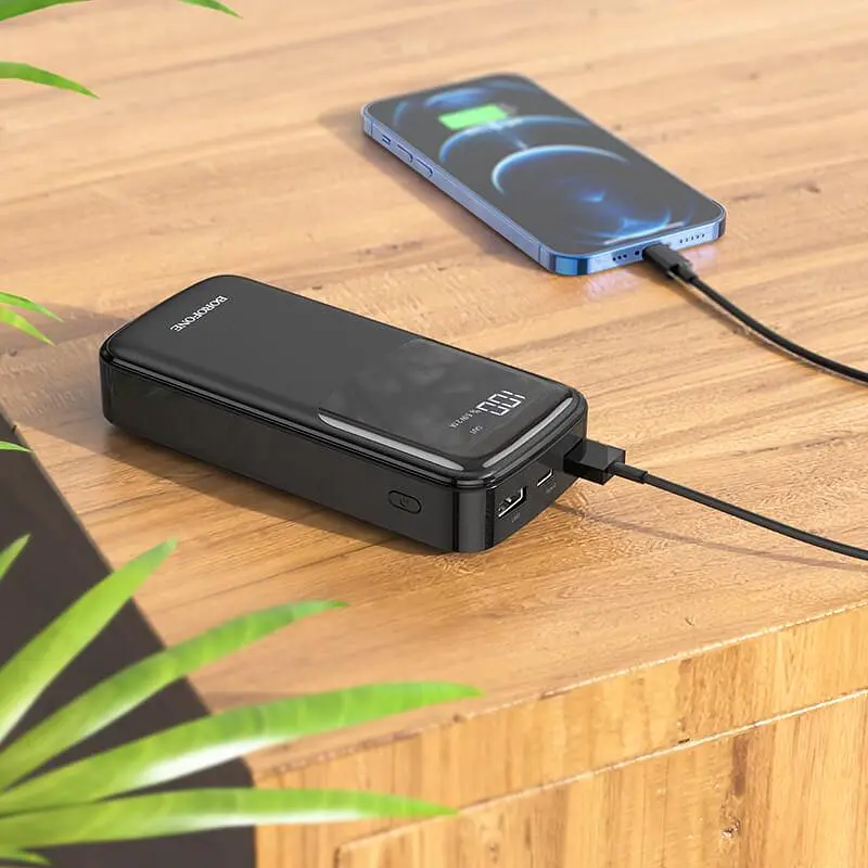 Внешний аккумулятор Borofone BJ17A Mike digital display power bank 20000mAh черный - фото 3