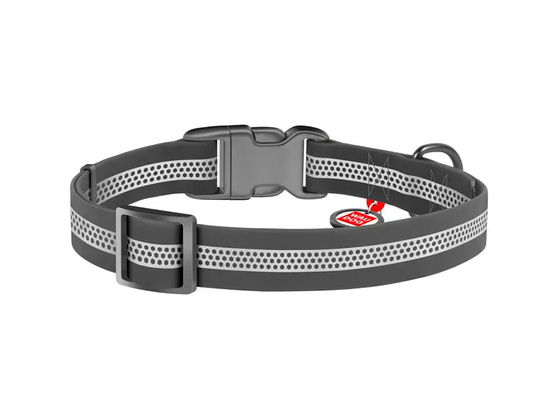 Ошейник для животных WAUDOG Waterproof пластиковая пряжка S Ш 15 мм Д 25-35 см серый (261611) - фото 2