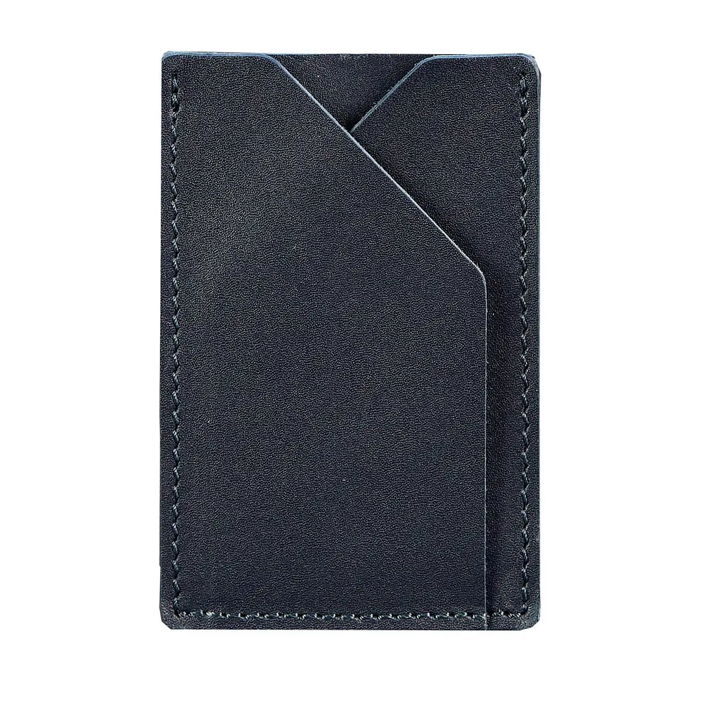 Кожаный кард-кейс 8.0 темно-синий - фото 8