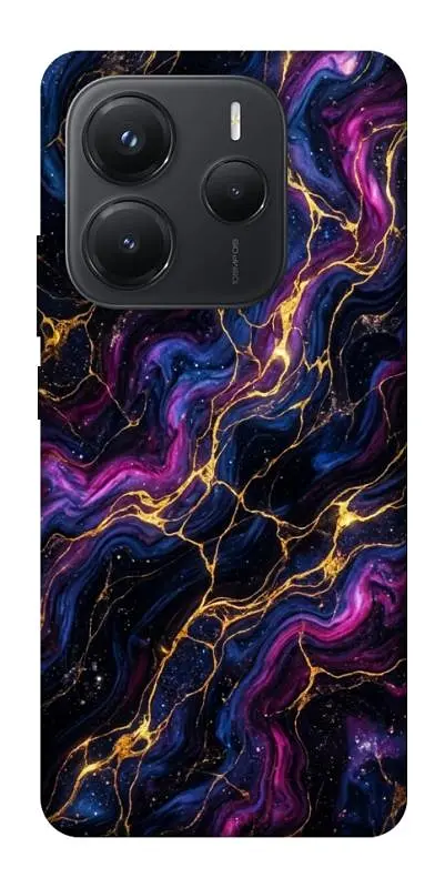 TPU чохол Demsky Purple space marble для Xiaomi Redmi Note 14 5G