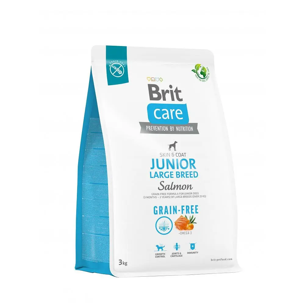 Сухий корм Brit Care Dog Grain-free Junior Large Breed для молодих собак великих порід, беззерновий з лососем 3 кг (арт.172200/558872)