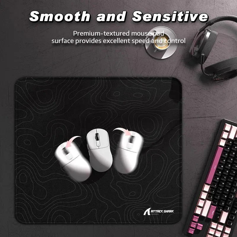 Ігровий килимок Attack Shark CM02 / 40*45 см / Black Lines - фото 8