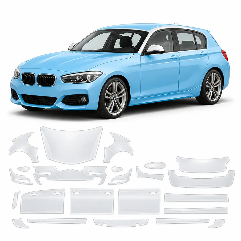 Антигравійна захисна бронеплівка за лекалами для BMW 1 Series F20 facelift 2015-2019 - повний кузов