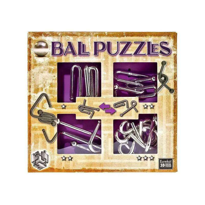 Набір металевих головоломок Ball Puzzless Eureka 3D Puzzle 473204, 4 штуки - фото 3