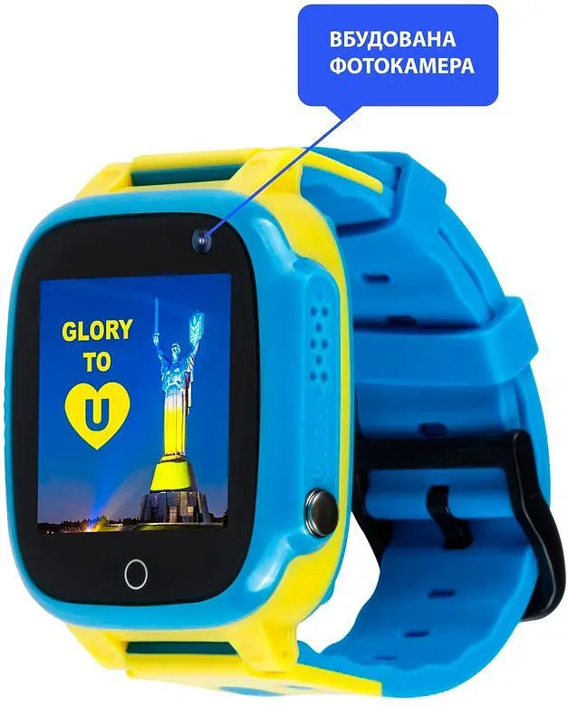 Дитячий смарт-годинник AmiGo Glory GO008 Blue-Yellow [81815] - фото 5
