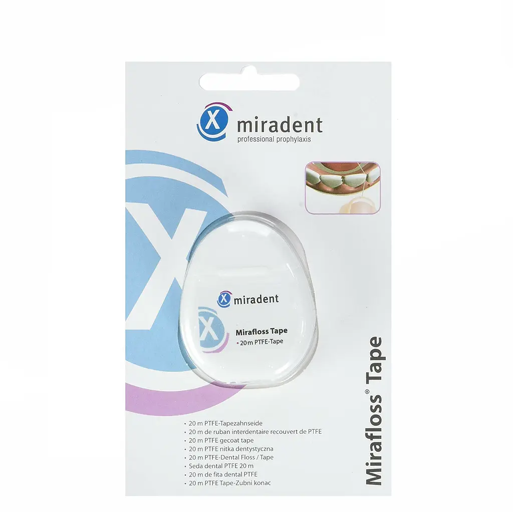 Зубна нитка Miradent Mirafloss Tape вощена 20 м - фото 3