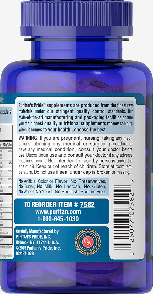 Комплекс Puritan's Pride Hair, Skin & Nails Formula Type I and III Collagen 120 капсул - фото 3