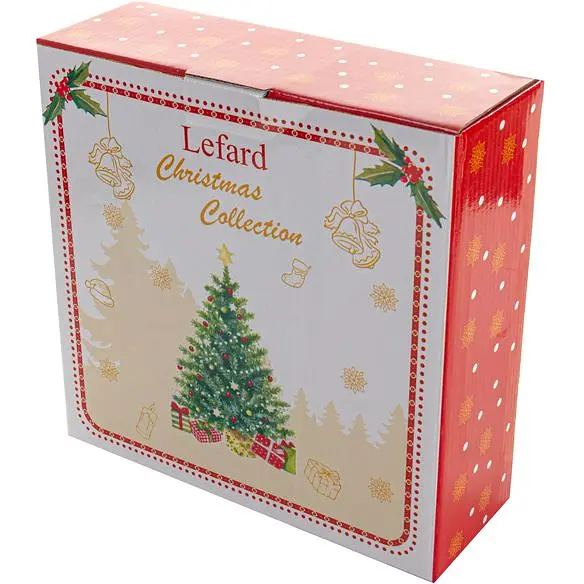 Салатник Lefard Christmas delight 23 см червоний з білим (985-124) - фото 3