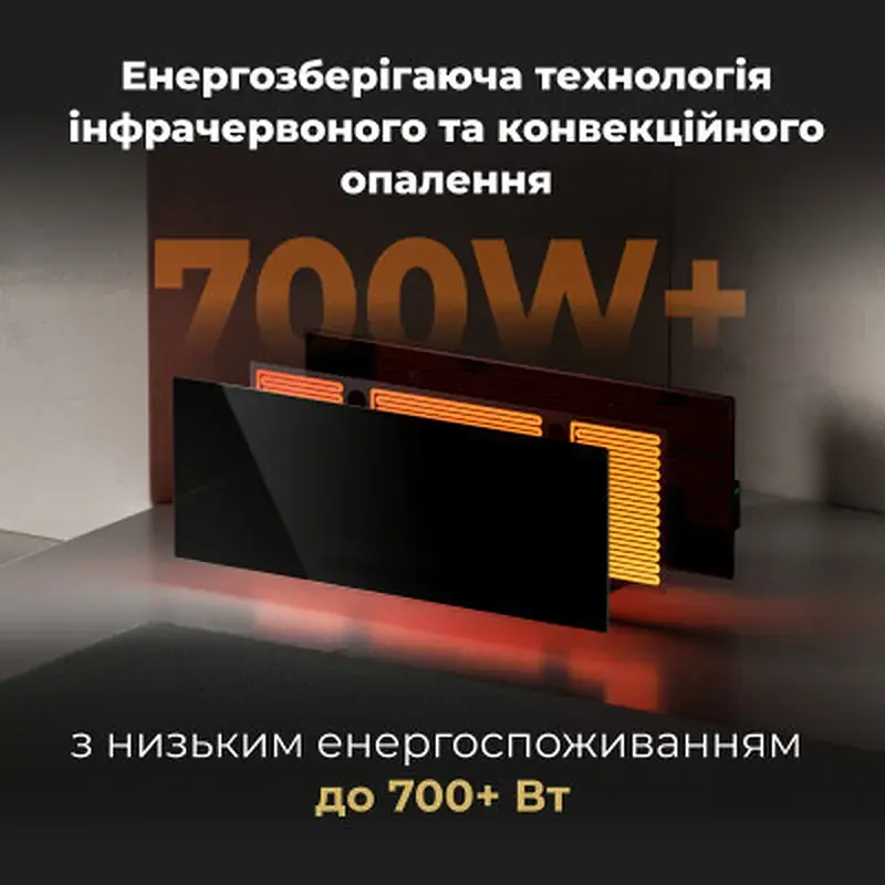 Обігрівач Aeno Eco Smart GH4S LED Black (AGH0004S) - фото 5