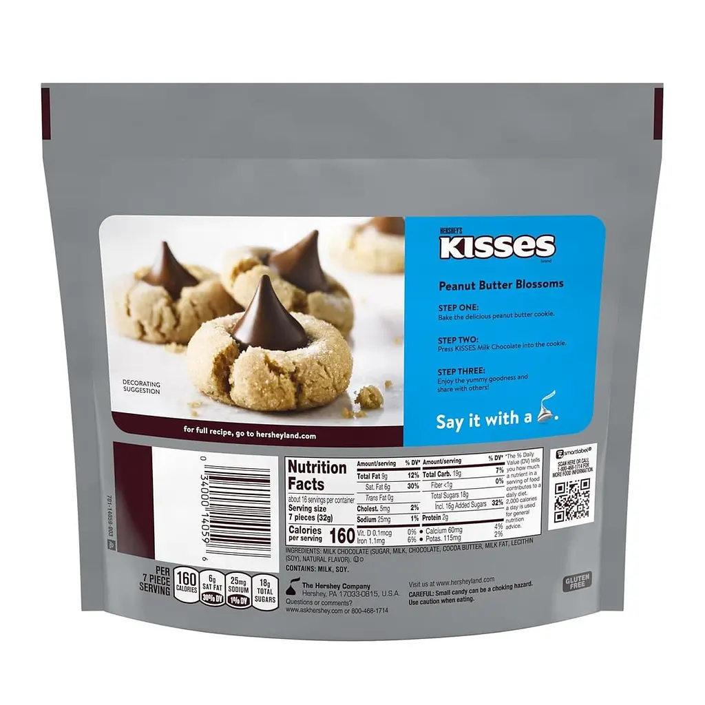 Шоколадні цукерки Hershey's Kisses Milk Chocolate 507г - фото 2