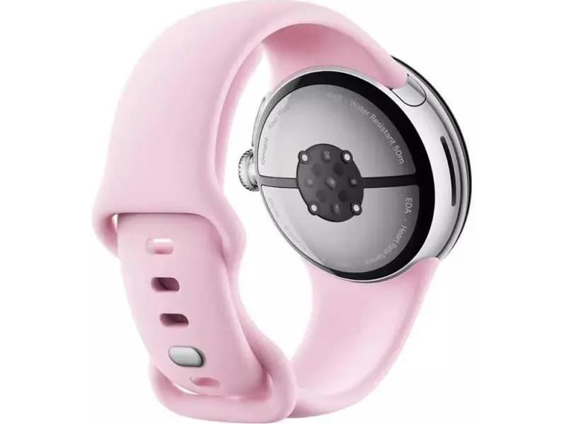 Смарт-годинник Google Pixel Watch 3 41 mm Wi-Fi Polished Silver Aluminum Case/Rose Quartz Active Band - фото 2