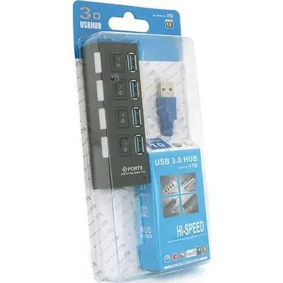 Концентратор Voltronic USB 3.0 to 4xUSB with switches (YT-3H4S/1TB) - фото 2