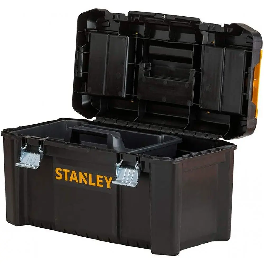 Ящик для инструментов Stanley 19" пластиковый металлические защелки 48х25х25 см (STST1-75521) - фото 3