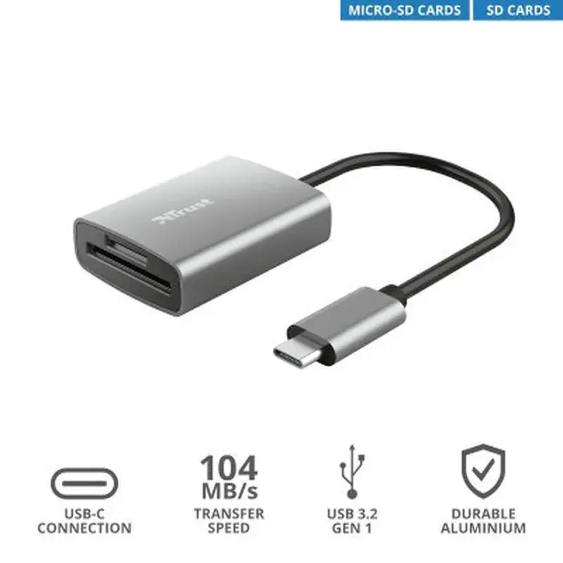Зчитувач флеш-карт Trust Dalyx Fast USB-С Card reader (24136) - фото 10
