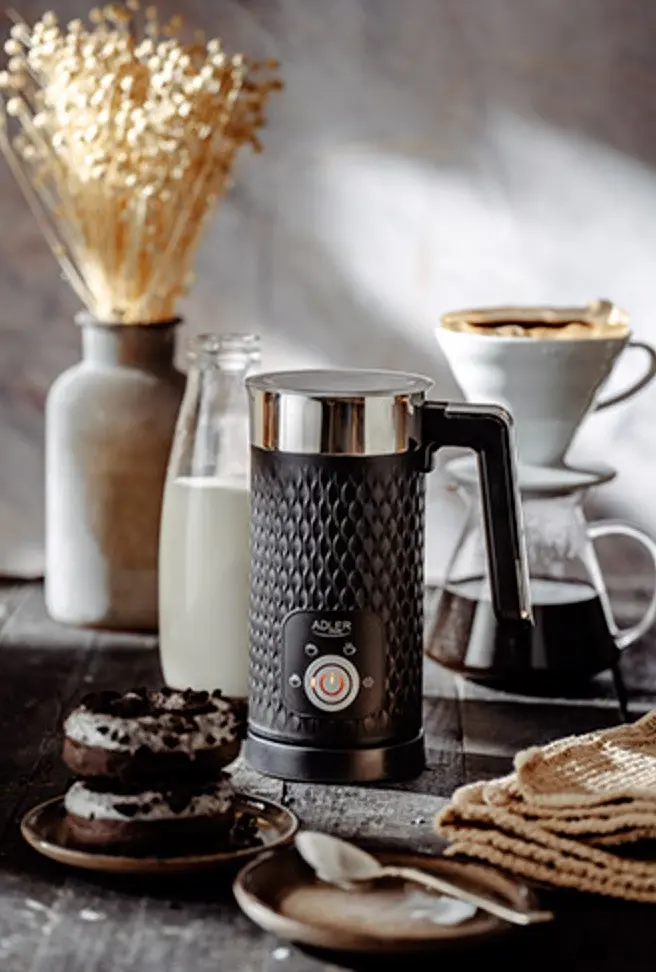 Вспениватель для молока Adler AD 4494 с антипригарным покрытием 300 мл синий (капучинатор подогрев и холодная пена) - фото 8