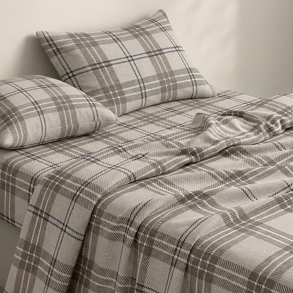 Простирадло на резинці фланель 80х160 SAND TARTAN COSAS (4822052499313) - фото 2