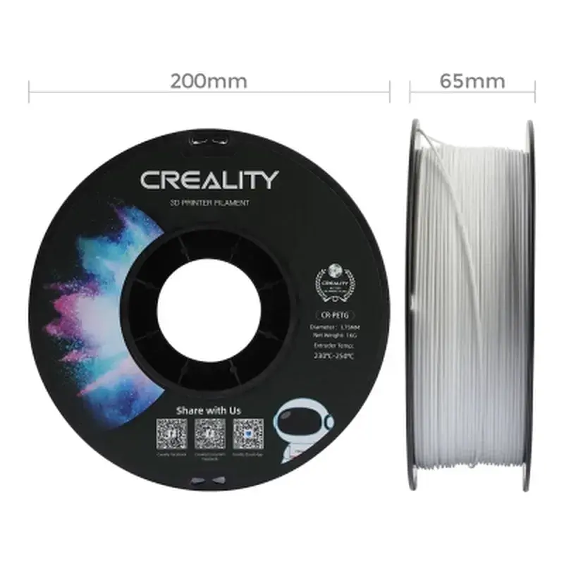 Пластик для 3D-принтера Creality PETG 1.75мм, white, 1кг (3301030034) - фото 6