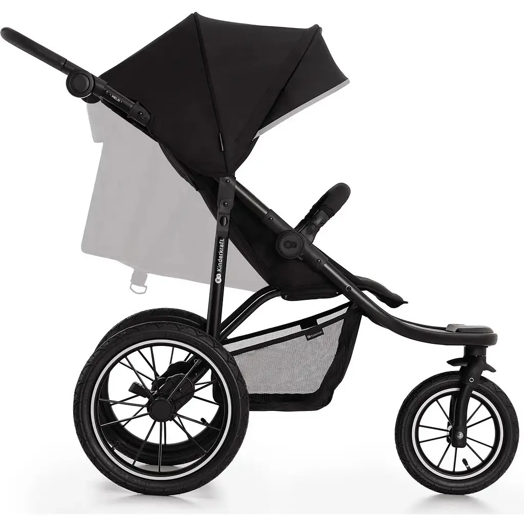 Прогулянкова коляска Kinderkraft Helsi Deep Black чорна (00-00305203) - фото 6