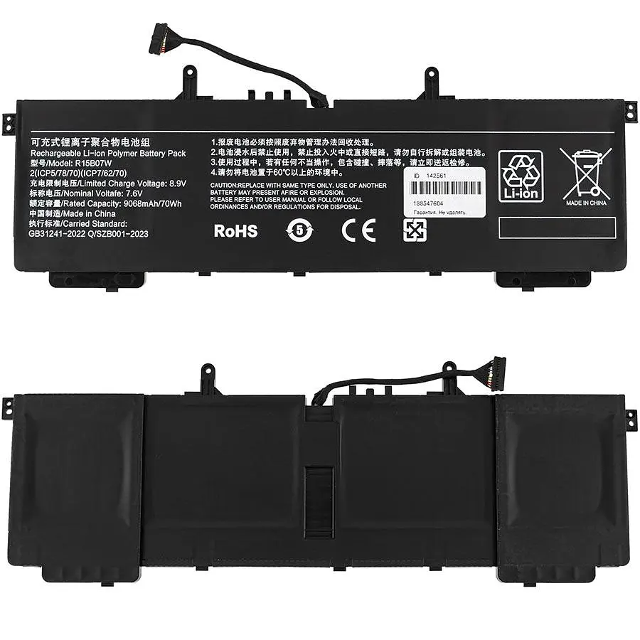 Батарея для ноутбука Xiaomi R15B07W (RedmiBook Pro 15 XMA2007) 7.72V 9068mAh 70Wh Чорний - фото 2