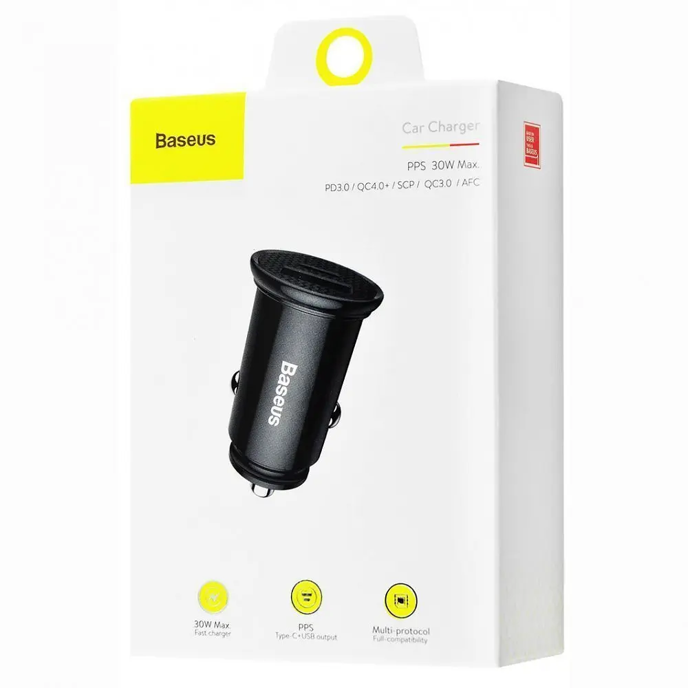 АЗП Baseus Circular Plastic 30W (USB + Type-C) - фото 2