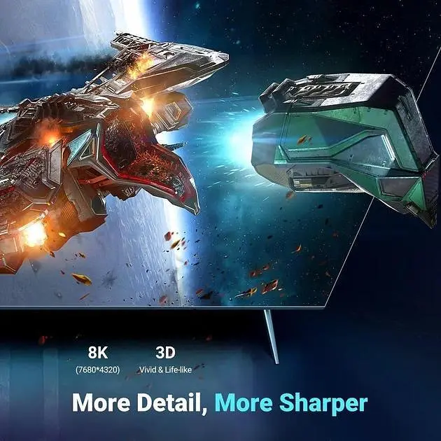 Кабель HDMI 8K Ultra HD UGREEN HD155 HDMI 2.1 HDR+ 3D 8K 60Hz (4K - 240Hz, 2k -144hz 165hz) VRR eARC DTS Dolby 48 Gbps для ПК TV - фото 2