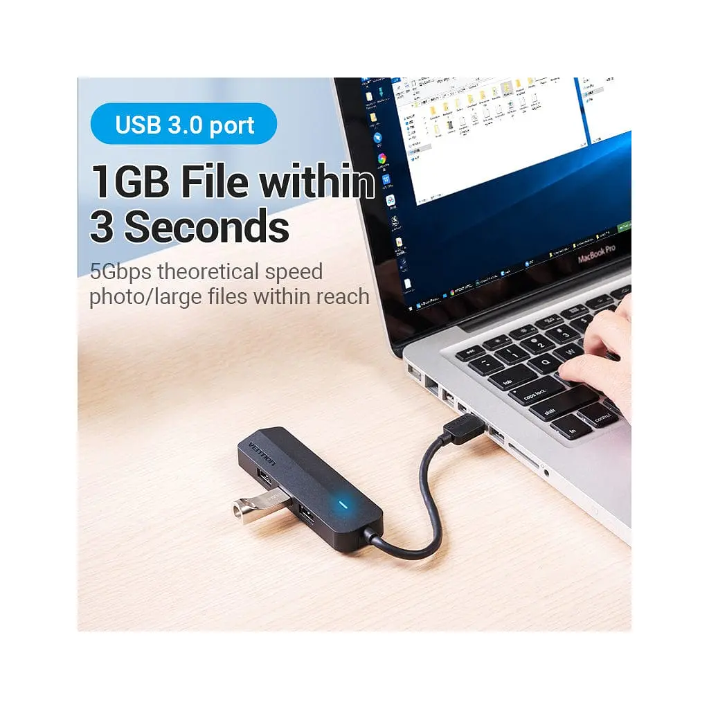 Концентратор VENTION USB 3.0 to 3хUSB 3.0/2хTRS Audio/USB Micro 1.0m (CHIBF) - фото 7