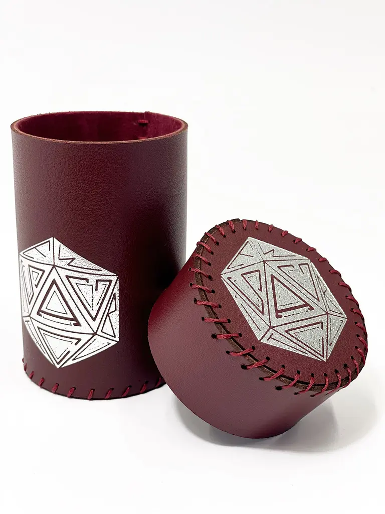 Настольная игра Планета Ігор Чаша для кубиков D20 (бургунди) (Dice cup D20 burgundy) (pi-dc006) - фото 2