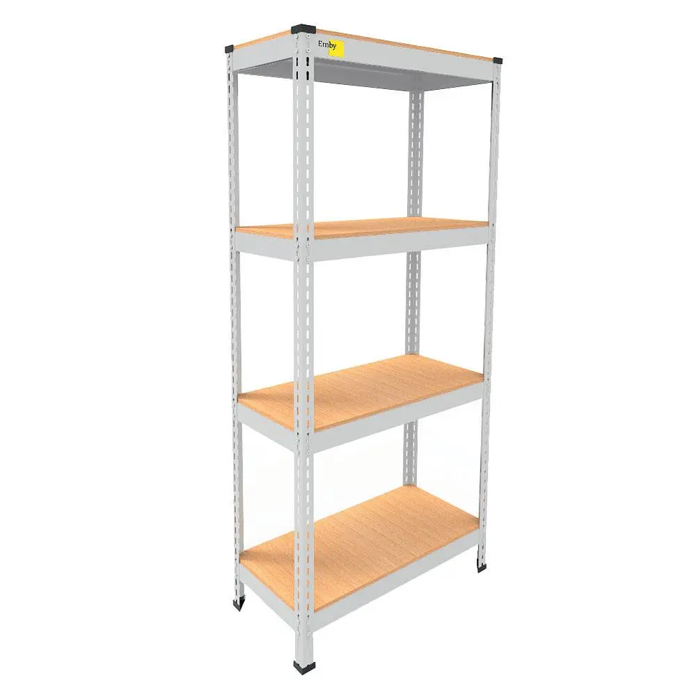 Металевий стелаж Emby Light Series (розмір 1500х900x450мм) 4 полиці ДСП до 100кг Білий - фото 2