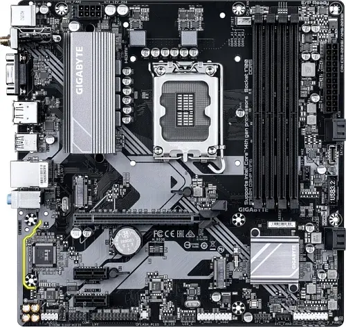 Материнська плата LGA1700, Gigabyte B760M D3HP WIFI6, B760, 4xDDR5, Int.Video(CPU), 4xSATA3, 2xM.2, 1xPCI-E 4.0 x16, 2xPCI-E 3.0 x1, Realtek 7.1, Realtek GbE, WiFi 6, Bluetooth 5.3, 6xUSB 3.2 / 6xUSB 2.0, VGA/HDMI/DP, MicroATX - фото 2