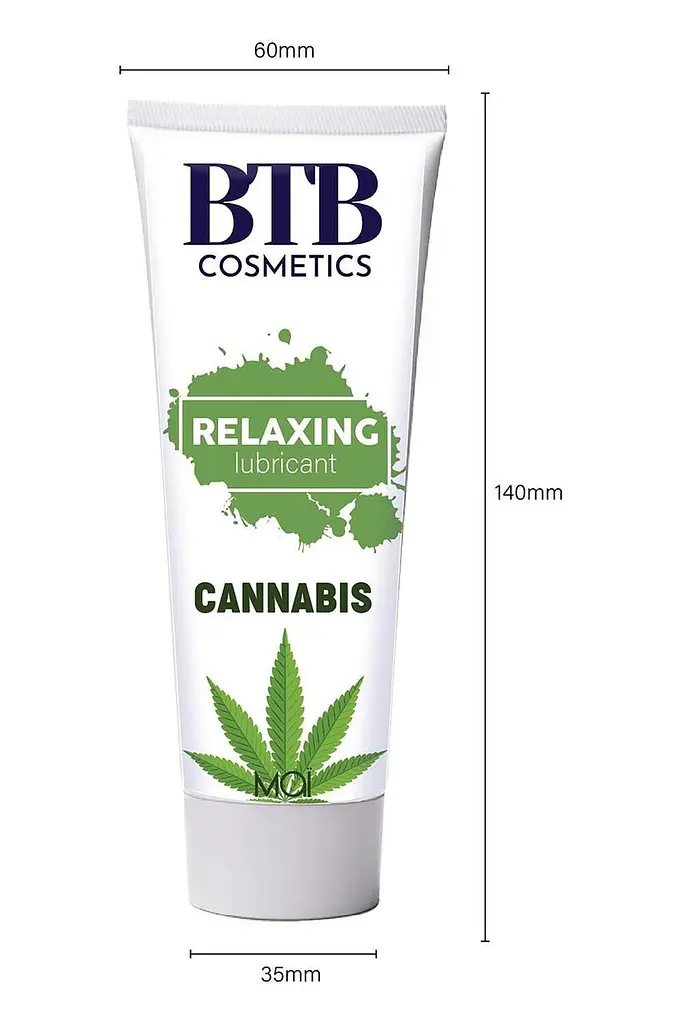 Змазка на гібридній основі BTB Relaxing Lubricant Cannabis (100 мл). Розслаблення, зволоження та тривале ковзання - фото 3