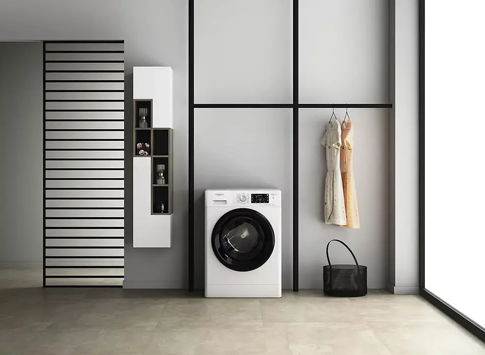 Пральна машина Whirlpool фронтальна, 10кг, 1400, A+++, 60см, дисплей, пара, інвертор, люк чорний, білий (FFB10469BVUA) - фото 2