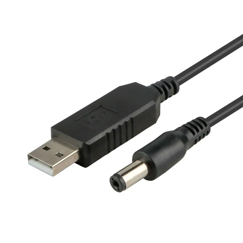 Кабель для роутера Wuw USB to DC LDO-888 с 5v на 12v 1A 5.5х2.1 mm Black (34845_3343817)
