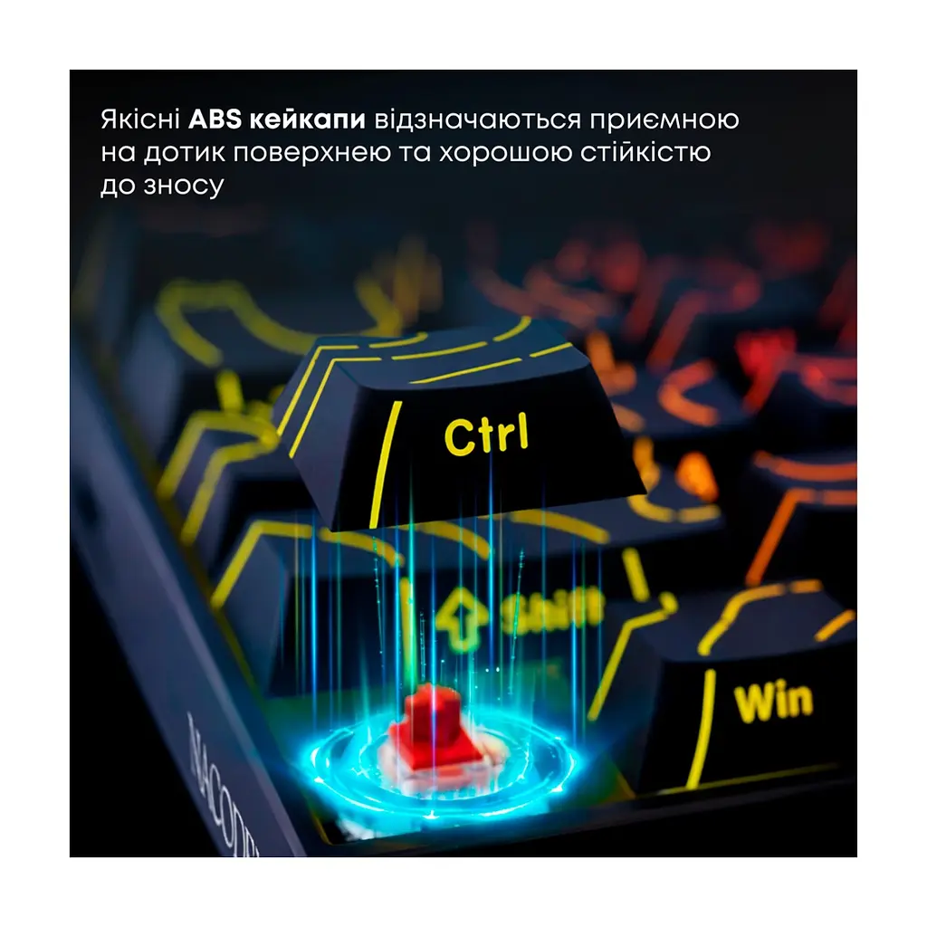 Клавіатура Ajazz NK68 Red Switch USB UA Black (NK68-R-S-B) - фото 2