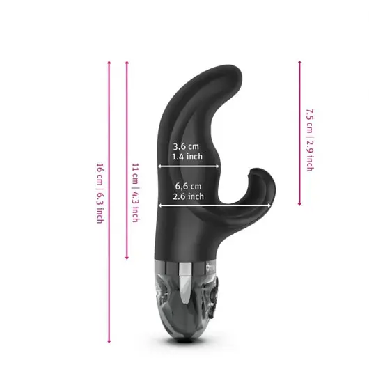 Вібратор-кролик Mystim Hop Hop Bob 16.5 см чорний - фото 5