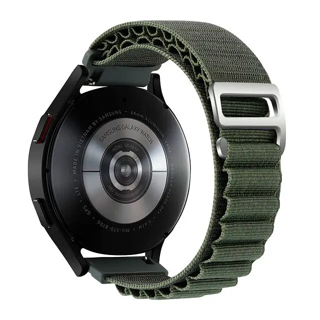 Ремінець для Samsung Galaxy Watch Active 2 40mm44mm - темно-зелений Watchbands NormalCloth Wave ширина кріплення 20мм нейлоновий (W26-0WB33232125) - фото 2