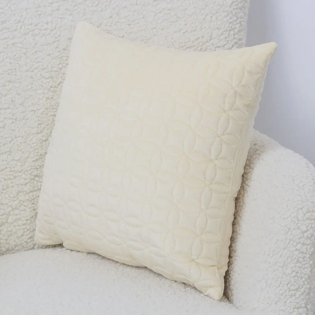 Наволочка декоративна ТЕП Velour Мозаїка 45х45 см бежевий (2-05175_36291) - фото 2