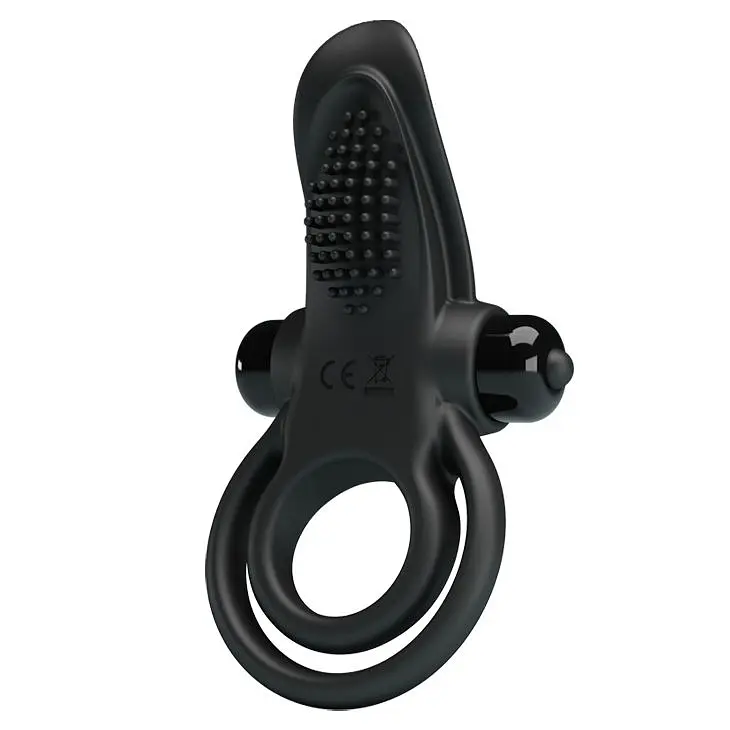 Ерекційне кільце Pretty Love Vibro Penis Ring Black, 11.3х5.6 см (чорний) - фото 8