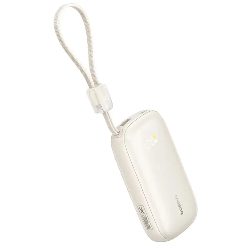 Портативний ЗП Power Bank Baseus EnerFill FC21 Qpow 3 Ultra 22.5W with cable 20000 mAh (PPFLS) Natural Titanium - фото 3