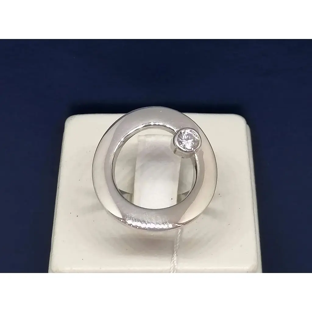 Срібне кільце Ірій з фіанітом. Артикул 3907 17 19 - фото 3