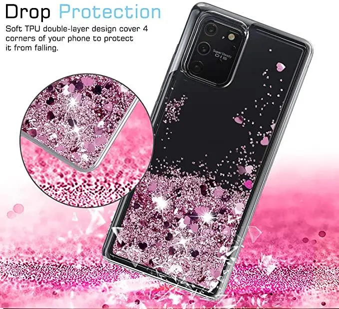 Чохол та захисна плівка для екрану LeYi для Samsung Galaxy A91, Дівчина з прозорим блискучим кристалом - фото 6
