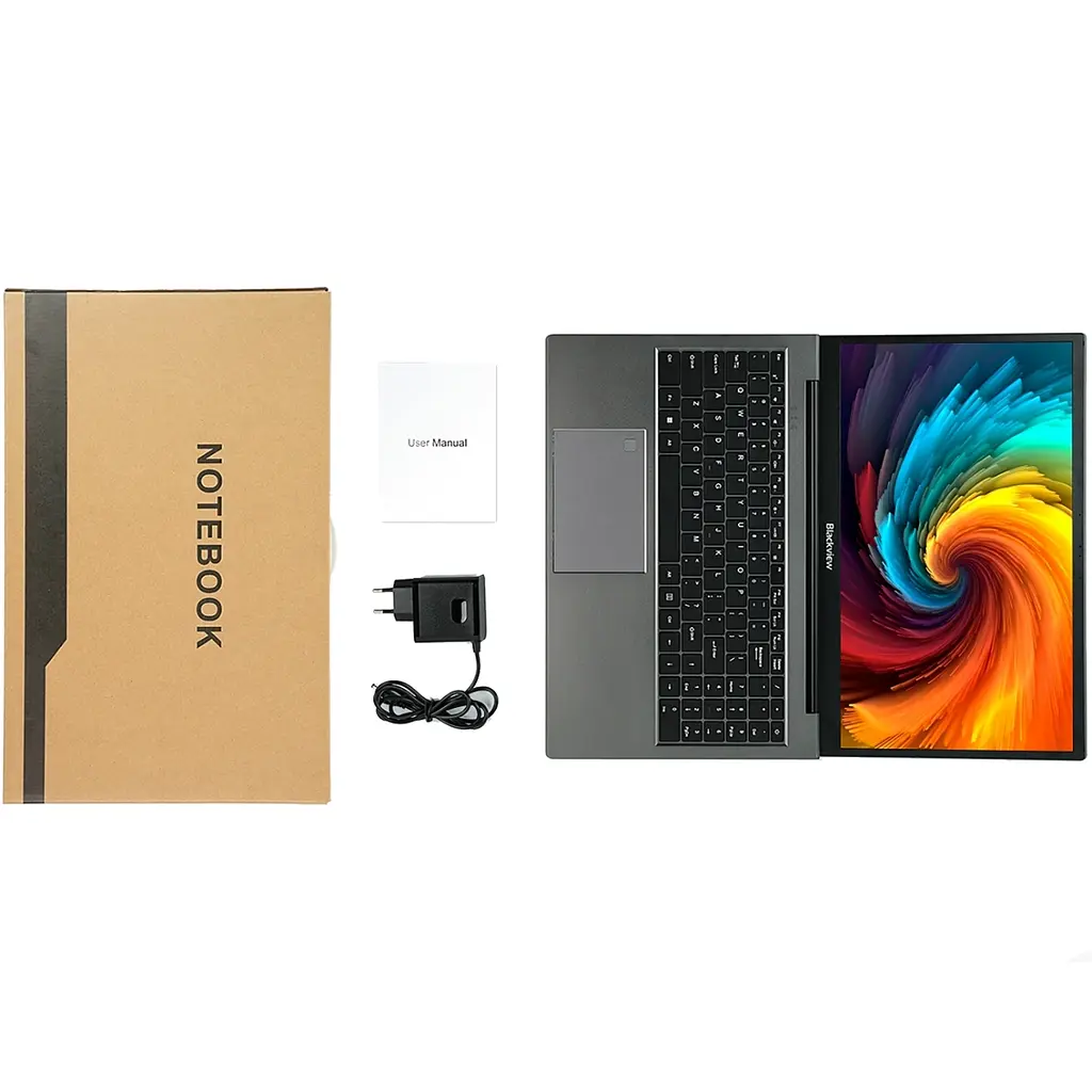Blackview AceBook 8 15.6"FHD IPS 60Hz/N150/16Gb/512Gb/Intel UHD/Type-C/FP/WiFi/UA Key/Grey - фото 1